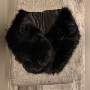 Faux fur shawl